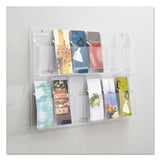 Safco® Reveal Clear Literature Displays, 12 Compartments, 30w x 2d x 20.25h, Clear (SAF5604CL)