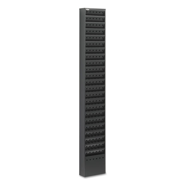Safco® Steel Magazine Rack, 23 Compartments, 10w x 4d x 65.5h, Black (SAF4322BL) Each