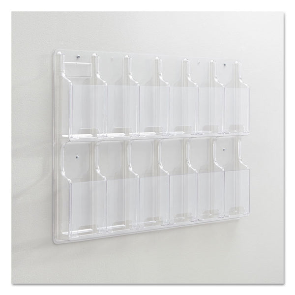 Safco® Reveal Clear Literature Displays, 12 Compartments, 30w x 2d x 20.25h, Clear (SAF5604CL) Each