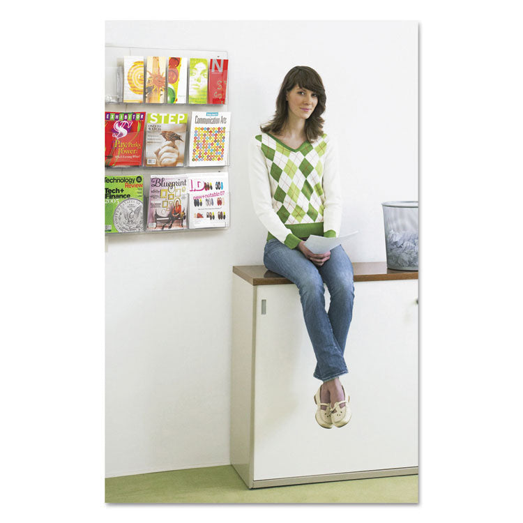Safco® Reveal Clear Literature Displays, 12 Compartments, 30w x 2d x 34.75h, Clear (SAF5606CL) Each
