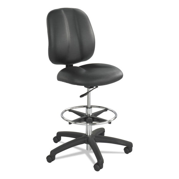 Safco® Apprentice II Extended-Height Chair, Supports Up to 250 lb, 22" to 32" Seat Height, Black (SAF7084BL)