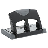 Swingline® 45-Sheet SmartTouch Three-Hole Punch, 9/32" Holes, Black/Gray (SWI74136)