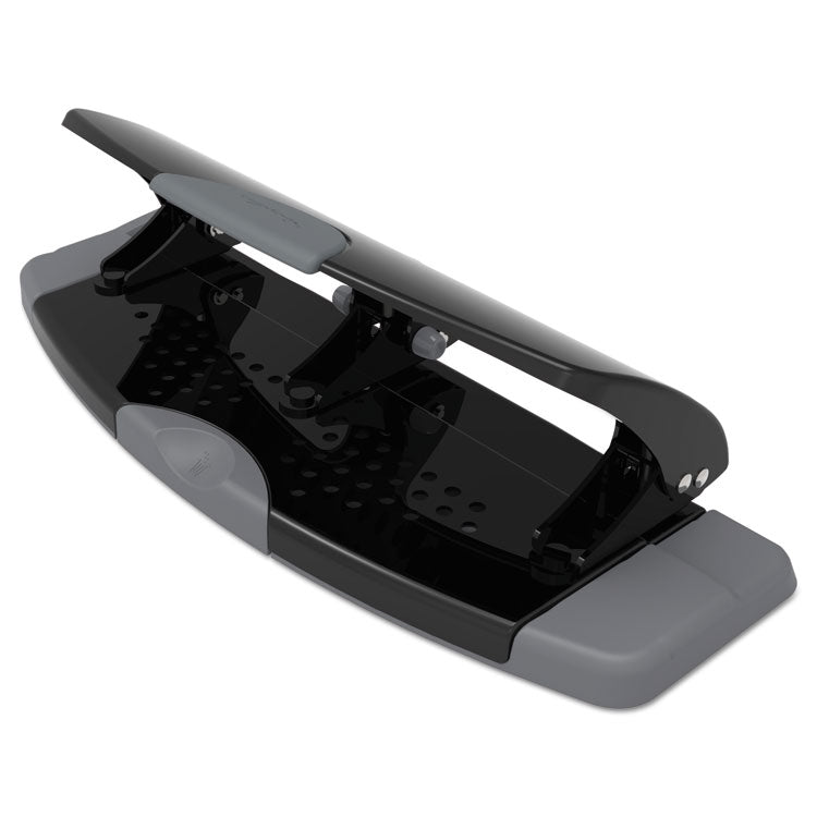 Swingline® 20-Sheet SmartTouch Three-Hole Punch, 9/32" Holes, Black/Gray (SWI74133)