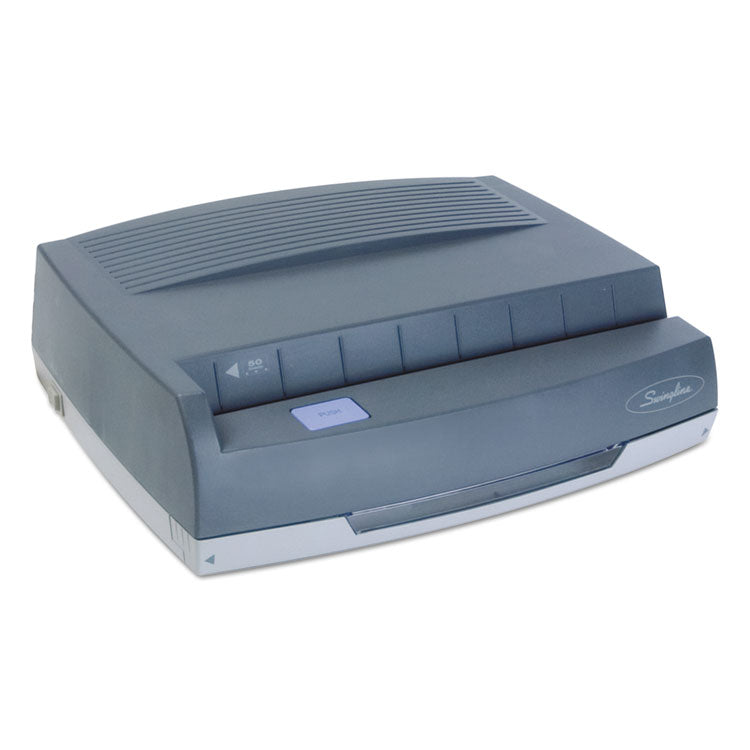 Swingline® 50-Sheet 350MD Electric Three-Hole Punch, 9/32" Holes, Gray (SWI9800350)