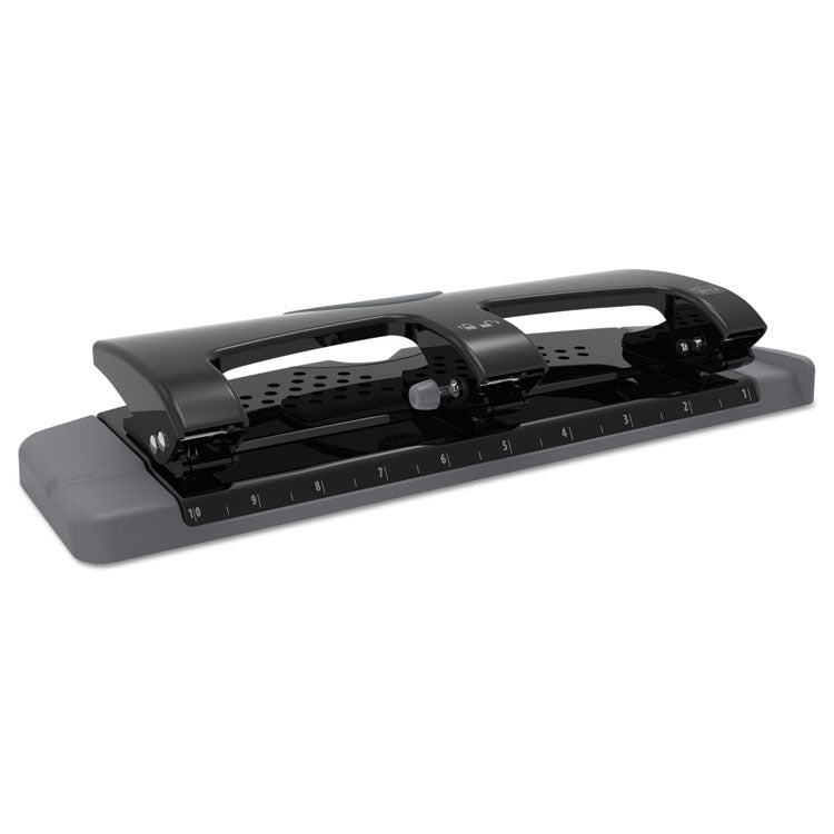 Swingline® 20-Sheet SmartTouch Three-Hole Punch, 9/32" Holes, Black/Gray (SWI74133)