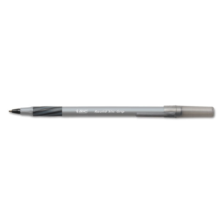BIC® Round Stic Grip Xtra Comfort Ballpoint Pen Value Pack, Easy-Glide, Stick, Medium 1.2mm, Assorted Ink and Barrel Colors, 36/PK (BICGSMG361AST) Pack of 36