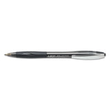 BIC® GLIDE Ballpoint Pen, Retractable, Medium 1 mm, Black Ink, Smoke/Black Barrel, Dozen (BICVCG11BK)