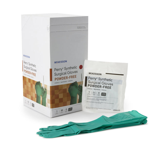 McKesson Perry® Performance Plus Surgical Glove Size 6 Sterile Polychloroprene Standard Cuff Length Smooth Dark Green Chemo Tested (1044736_CS) 200/CS