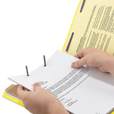 Smead™ Four-Section Pressboard Top Tab Classification Folders, Four SafeSHIELD Fasteners, 1 Divider, Letter Size, Yellow, 10/Box (SMD13734) Each