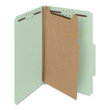 Smead™ Recycled Pressboard Classification Folders, 2" Expansion, 1 Divider, 4 Fasteners, Legal Size, Gray-Green, 10/Box (SMD18722)