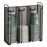 Safco® Onyx Breakroom Organizers, 3 Compartments, 12.75 x 4.5 x 13.25, Steel Mesh, Black (SAF3292BL) Each