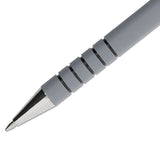 Paper Mate® FlexGrip Ultra Recycled Ballpoint Pen, Stick, Fine 0.8 mm, Black Ink, Gray Barrel, Dozen (PAP9680131)