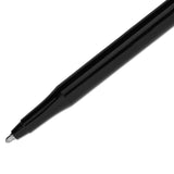 Paper Mate® Eraser Mate Ballpoint Pen, Stick, Medium 1 mm, Black Ink, Black Barrel, Dozen (PAP3930158)