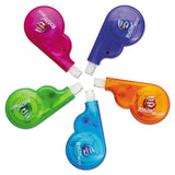 Paper Mate® Liquid Paper® DryLine Mini Correction Tape, 0.2" x 197", Non-Refillable, Assorted Color Applicators, 5/Pack (PAP5032315) Pack of 5