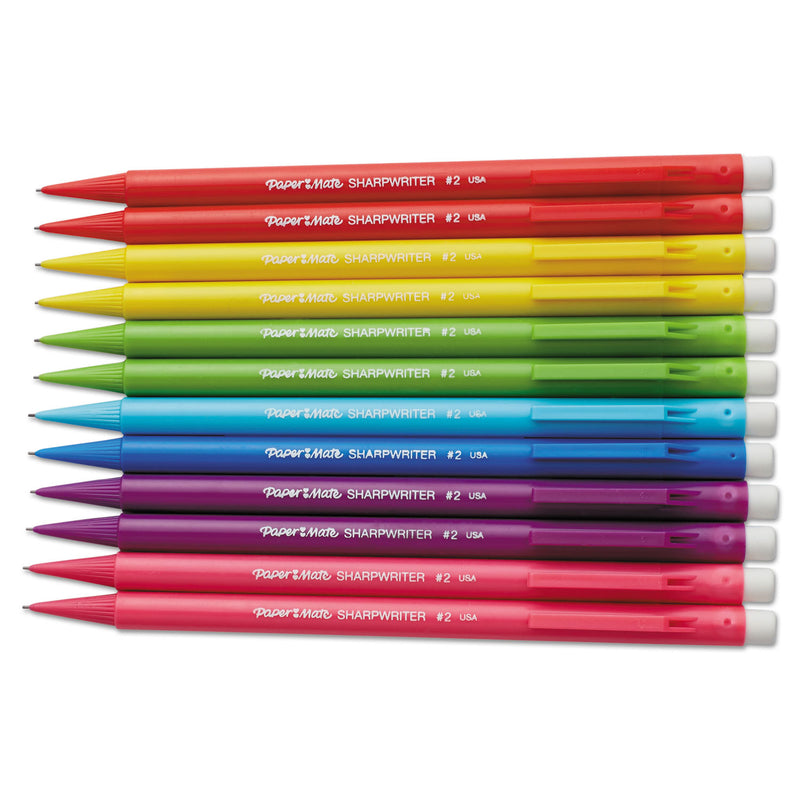 Sharpie Sharpwriter Mechanical Pencil, 0.7 mm, HB (#2.5), Black Lead, Assorted Barrel Colors, Dozen (PAP1898483C) Pack of 12