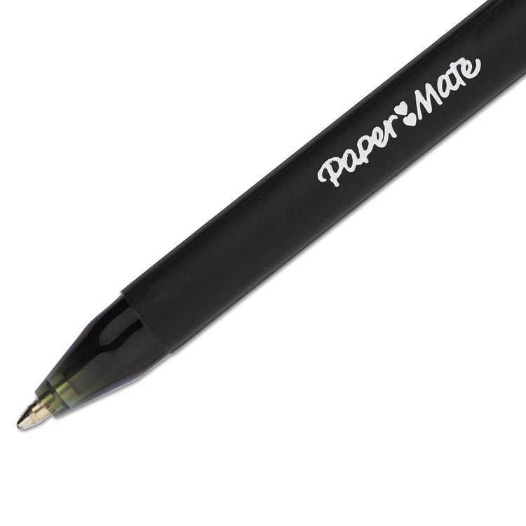 Paper Mate® ComfortMate Ultra Ballpoint Pen, Retractable, Fine 0.8 mm, Black Ink, Black Barrel, Dozen (PAP6380187)