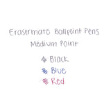 Paper Mate® Eraser Mate Ballpoint Pen, Stick, Medium 1 mm, Red Ink, Red Barrel, Dozen (PAP3920158)
