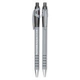 Paper Mate® FlexGrip Ultra Recycled Ballpoint Pen, Retractable, Fine 0.8 mm, Black Ink, Gray/Black Barrel, Dozen (PAP9580131)