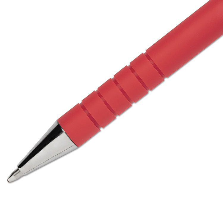 Paper Mate® FlexGrip Ultra Recycled Ballpoint Pen, Stick, Medium 1 mm, Red Ink, Red Barrel, Dozen (PAP9620131) Box of 12