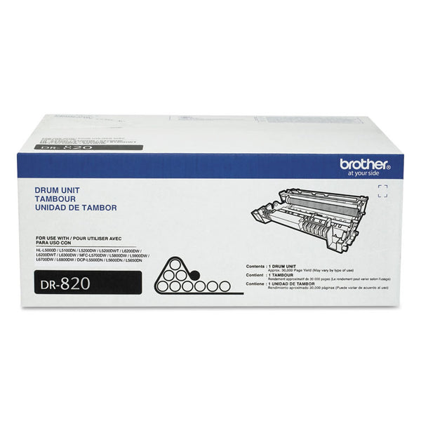 Brother DR820 Drum Unit, 50,000 Page-Yield, Black (BRTDR820)