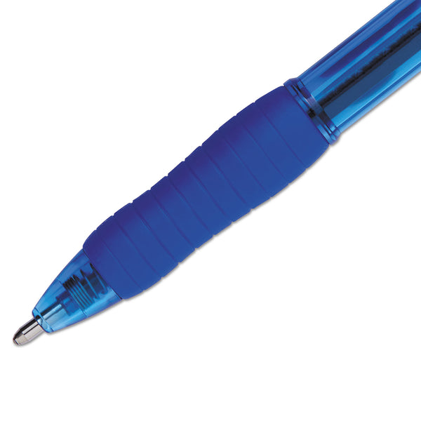 Papermate® Profile Ballpoint Pen, Retractable, Bold 1.4 mm, Blue Ink, Translucent Blue Barrel, Dozen (PAP89466A) 1 Dozen