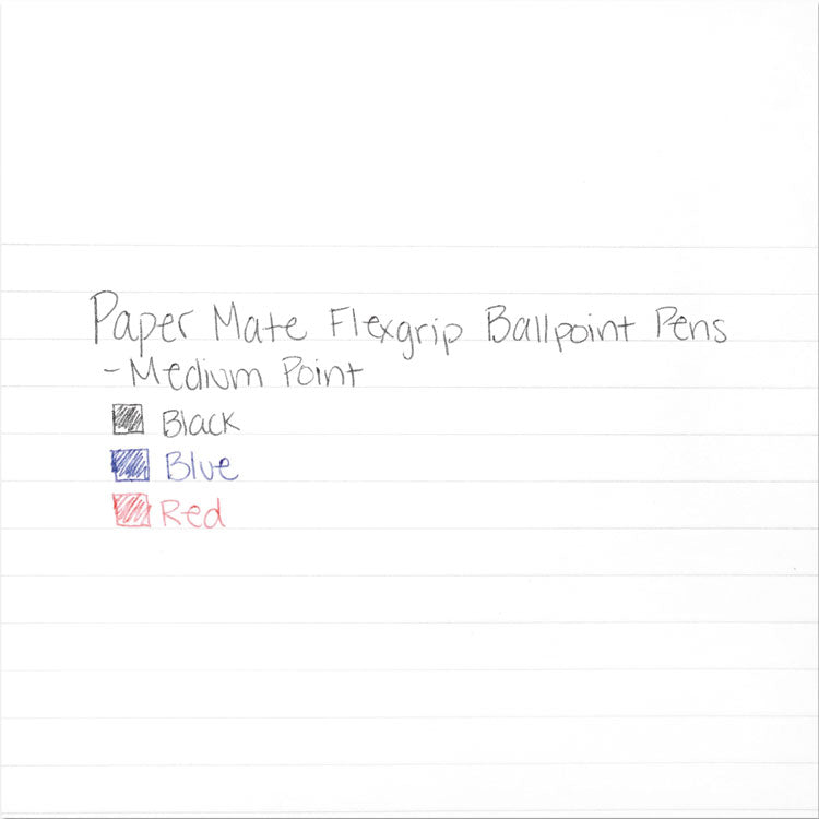 Paper Mate® FlexGrip Elite Ballpoint Pen, Retractable, Medium 1 mm, Blue Ink, Blue Barrel, Dozen (PAP85581)