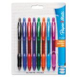 Paper Mate® Profile Ballpoint Pen, Retractable, Bold 1.4 mm, Assorted Ink and Barrel Colors, 8/Pack (PAP1960662)