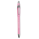 Paper Mate® “Write for Hope” Edition FlexGrip Elite Ballpoint Pen, Retractable, Medium 1 mm, Black Ink, Pink Barrel, Dozen (PAP70672)