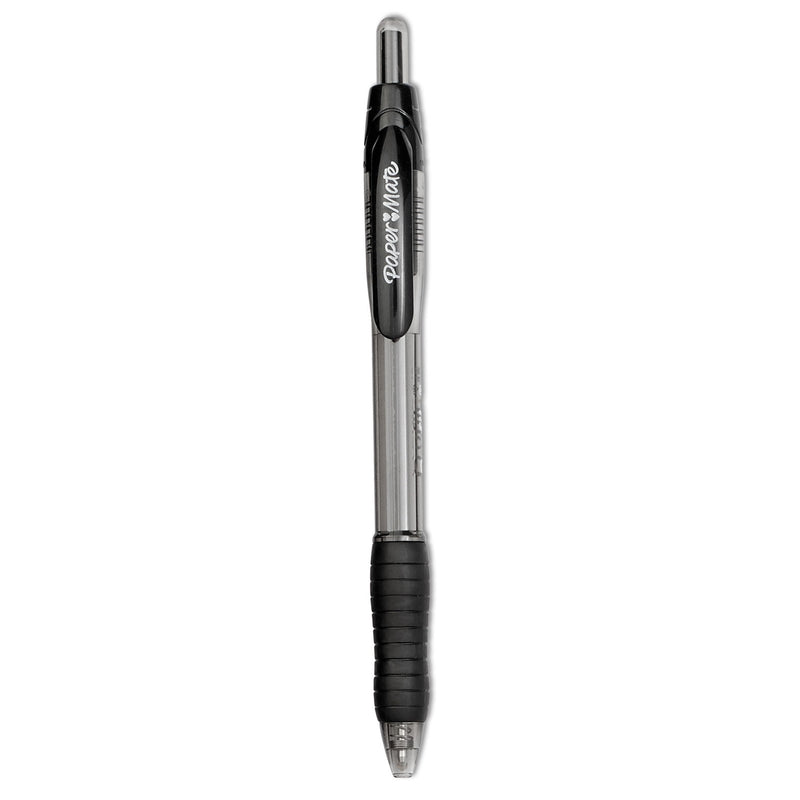 Papermate® Profile Ballpoint Pen, Retractable, Bold 1.4 mm, Black Ink, Translucent Black Barrel, Dozen (PAP89465A) 1 Dozen