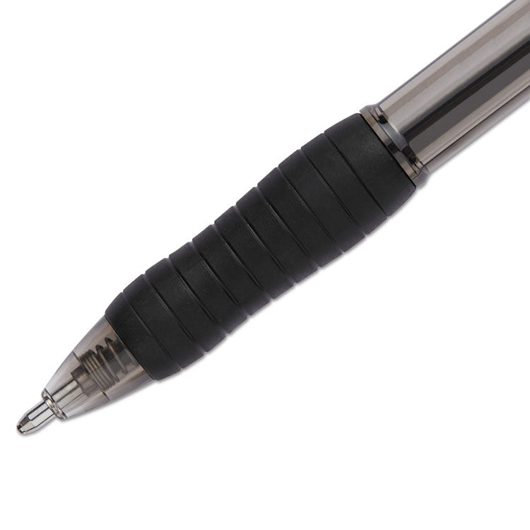 Paper Mate® Profile Ballpoint Pen, Retractable, Bold 1.4 mm, Black Ink, Translucent Black Barrel, Dozen (PAP89465)