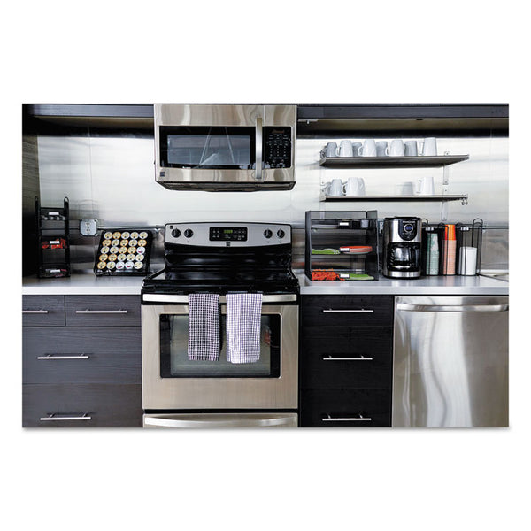 Safco® Onyx Breakroom Organizers, 3 Compartments, 6 x 6 x 18, Steel Mesh, Black (SAF3290BL) Each