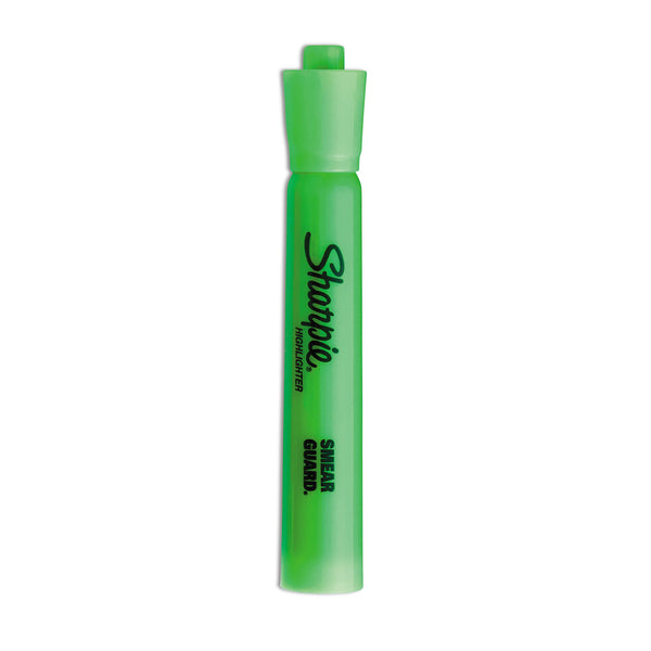 Sharpie Tank Style Highlighters, Chisel Tip, Fluorescent Green, Dozen (SAN25026B) Box of 12
