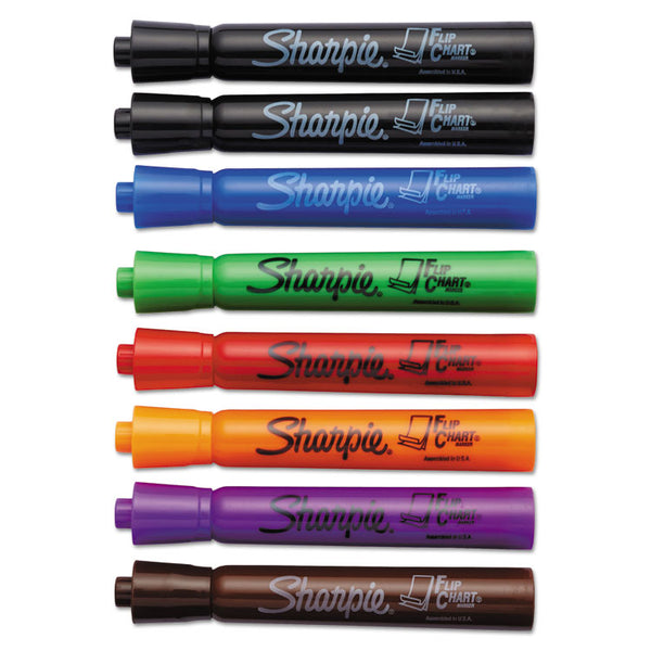 Sharpie® Flip Chart Marker, Broad Bullet Tip, Assorted Colors, 8/Set (SAN22480PP)