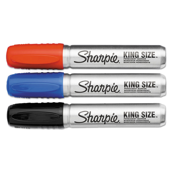 Sharpie® King Size Permanent Marker, Broad Chisel Tip, Assorted Colors, 4/Set (SAN1799262) Set of 4