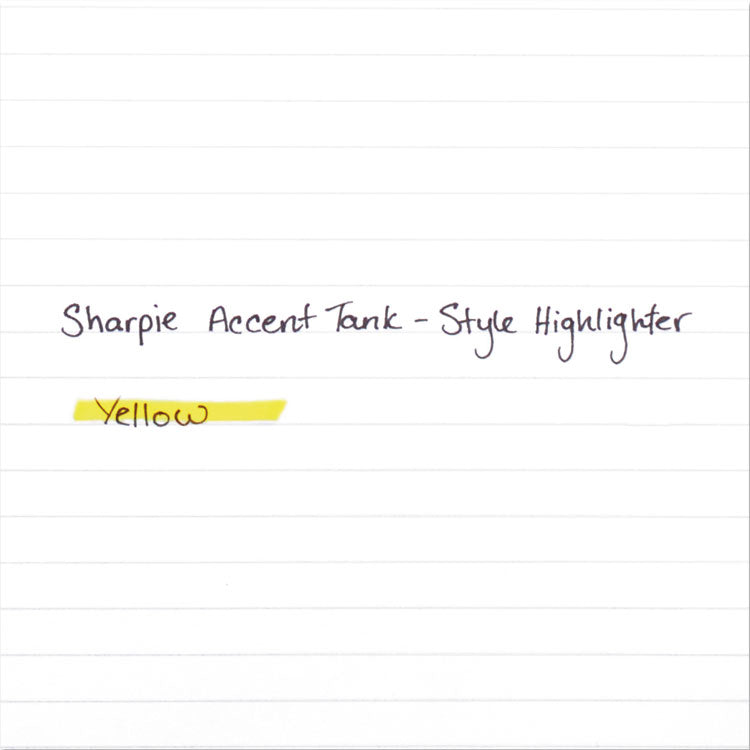 Sharpie® Tank Style Highlighters, Yellow Ink, Chisel Tip, Yellow Barrel, Dozen (SAN25005) Dozen