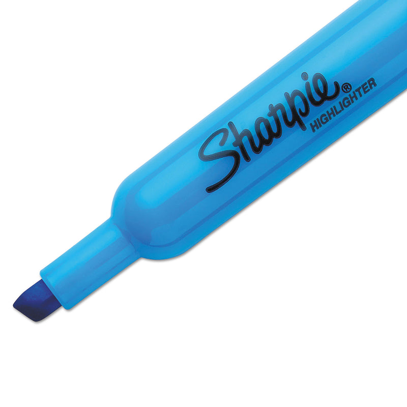 Sharpie Tank Style Highlighters, Chisel Tip, Blue, Dozen (SAN25010B) Box of 12