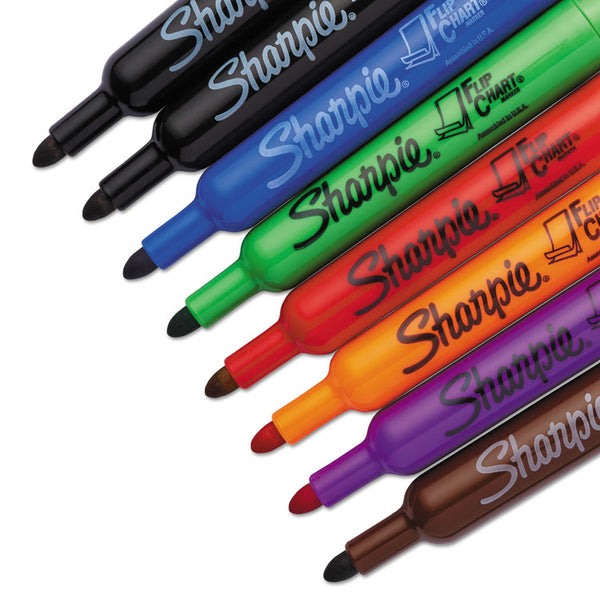 Sharpie® Flip Chart Marker, Broad Bullet Tip, Assorted Colors, 8/Set (SAN22480PP)