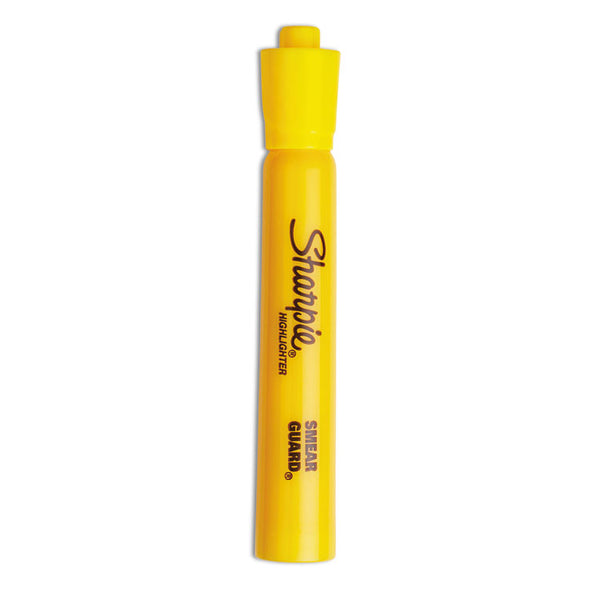 Sharpie® Tank Style Highlighters, Yellow Ink, Chisel Tip, Yellow Barrel, Dozen (SAN25005)