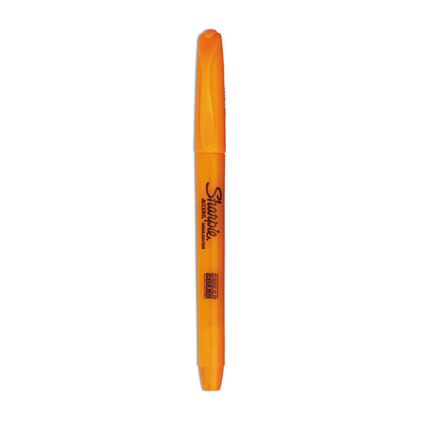 Sharpie® Pocket Style Highlighters, Fluorescent Orange Ink, Chisel Tip, Orange Barrel, Dozen (SAN27006) Dozen
