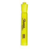 Sharpie® Tank Style Highlighters, Fluorescent Yellow Ink, Chisel Tip, Yellow Barrel, 4/Set (SAN25164PP) Set of 4