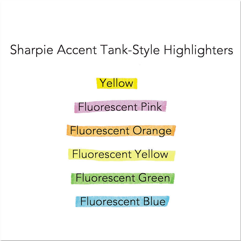 Sharpie Tank Style Highlighters, Chisel Tip, Fluorescent Green, Dozen (SAN25026B) Box of 12