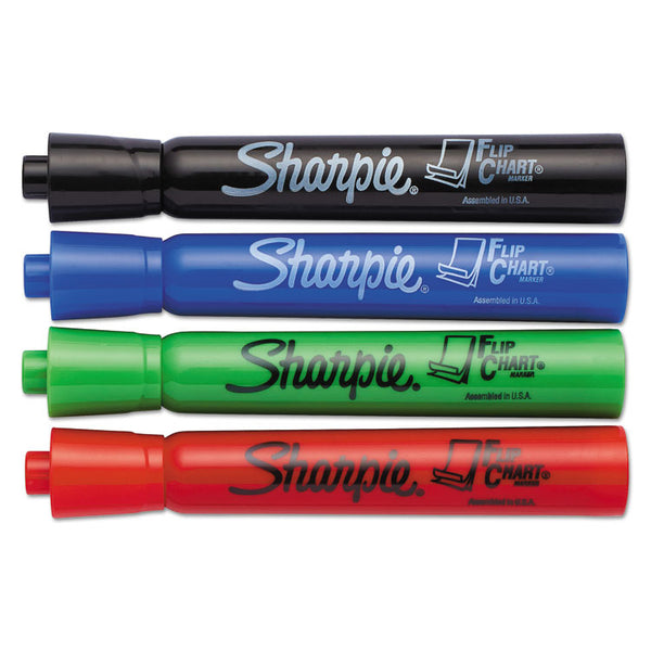 Sharpie® Flip Chart Marker, Broad Bullet Tip, Assorted Colors, 4/Set (SAN22474)