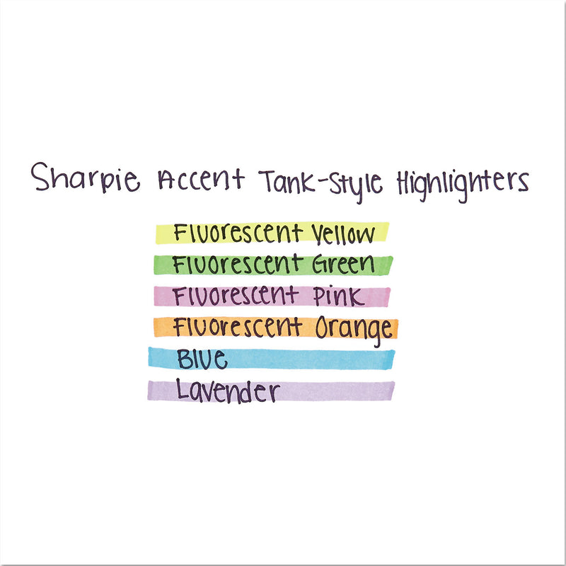 Sharpie Tank Style Highlighters, Chisel Tip, Fluorescent Yellow, Dozen (SAN25025B) 1 Dozen