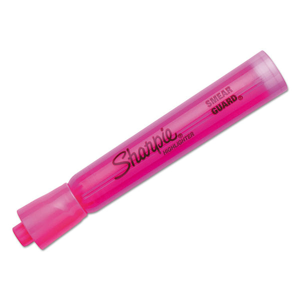 Sharpie® Tank Style Highlighters, Pink Ink, Chisel Tip, Pink Barrel, Dozen (SAN25009)