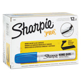 Sharpie® King Size Permanent Marker, Broad Chisel Tip, Blue, Dozen (SAN15003)