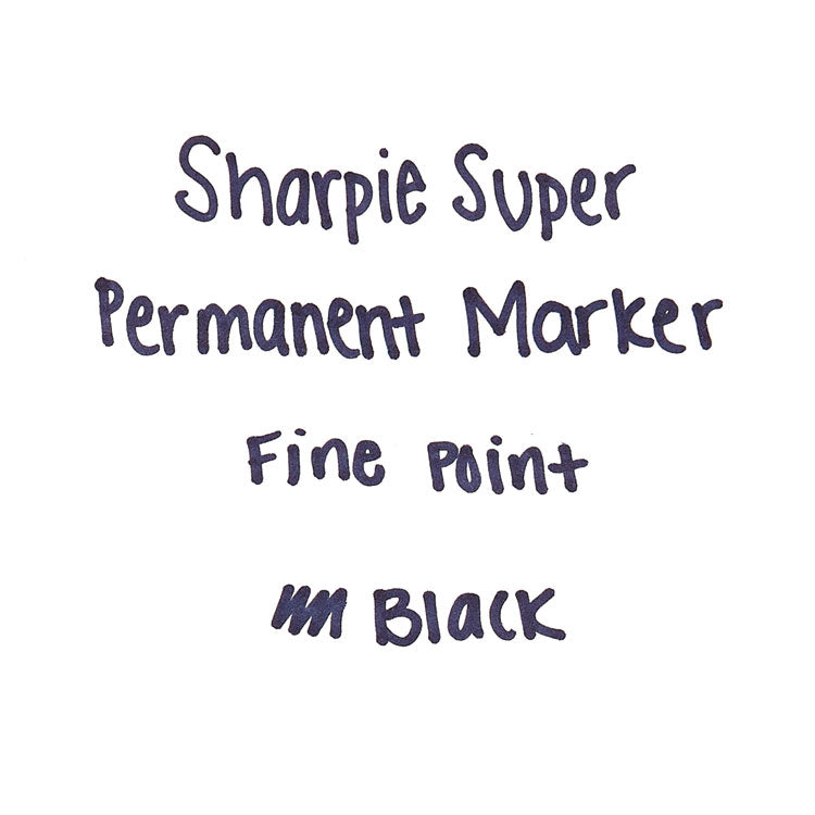 Sharpie® Super Permanent Marker, Fine Bullet Tip, Black, 6/Pack (SAN33666PP) Pack of 6