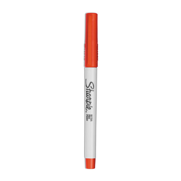 Sharpie® Ultra Fine Tip Permanent Marker, Ultra-Fine Needle Tip, Red, Dozen (SAN37002)