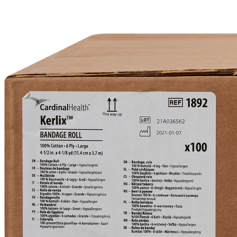 Kerlix™ Fluff Bandage Roll 4-1/2 Inch X 4-1/10 Yard 6-Ply NonSterile 100 per Pack (684050_CS) 100/CS