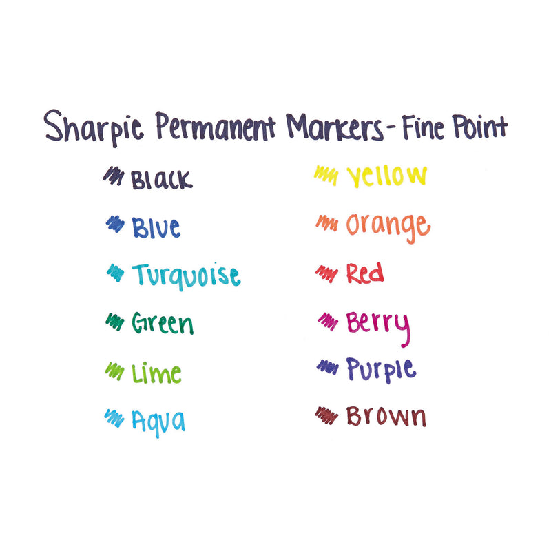 Sharpie Fine Tip Permanent Marker, Blue, Dozen (SAN30003B) 1 Dozen