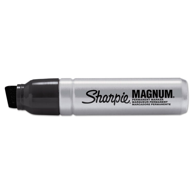 Sharpie® Magnum Permanent Marker, Broad Chisel Tip, Black, Dozen (SAN44001ABX)